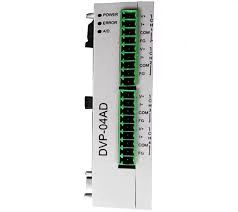 DVP04AD-S2 4 Route AI,14bit, 24V DC Power, RS485, повышенная помехзащищенность, SLIM